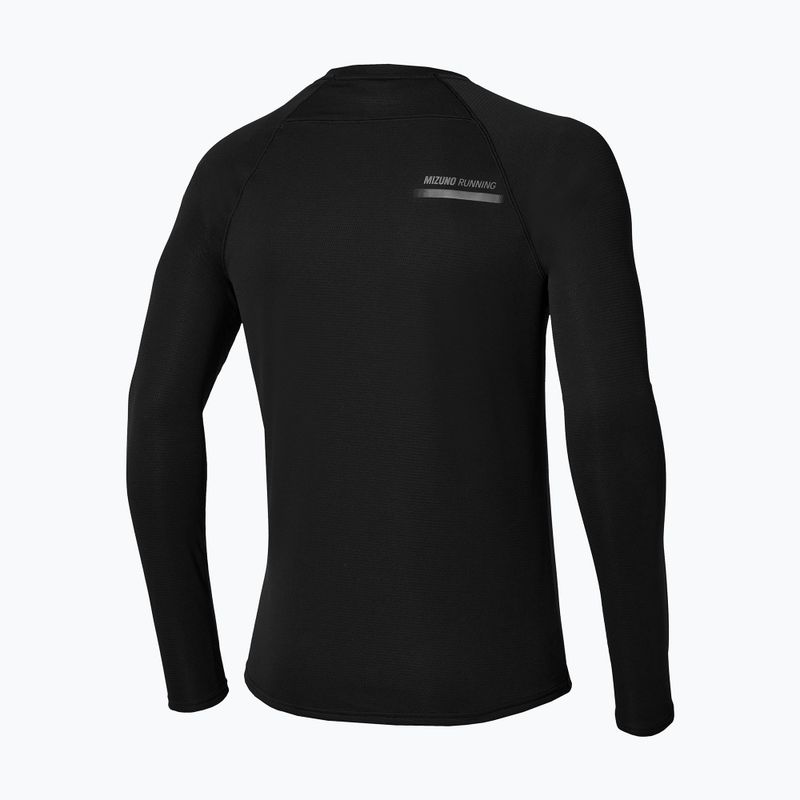 Лонгслів для бігу чоловічий Mizuno Active Dryaeroflow black 2