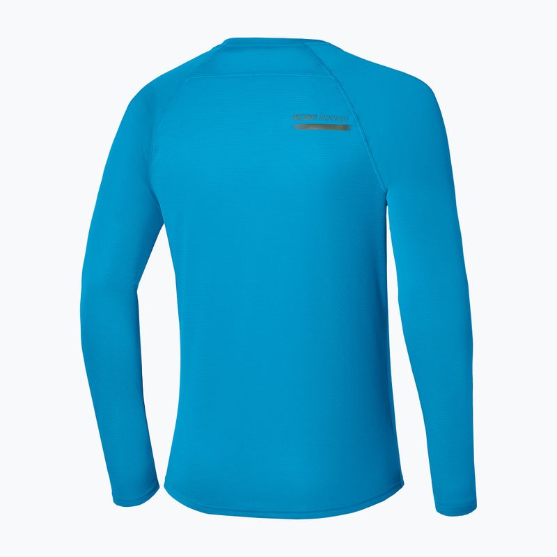 Лонгслів для бігу чоловічий Mizuno Active Dryaeroflow blue jewel 2