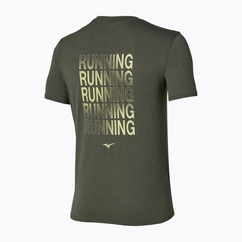 Футболка для бігу чоловіча Mizuno Core Run Short Sleeve Tee forest night 2