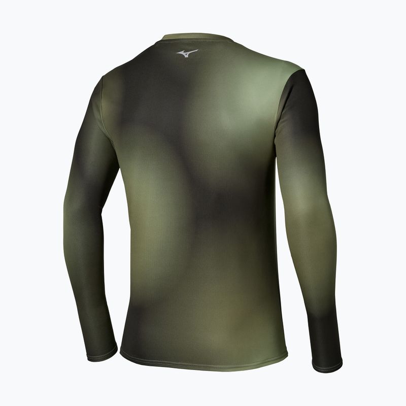Лонгслів для бігу чоловічий Mizuno Core Graphic Long Sleeve Tee Forest Night 2