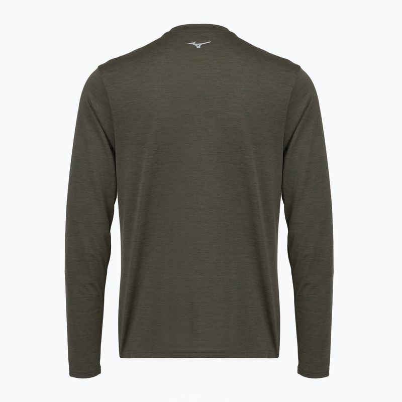 Кофта для бігу чоловіча Mizuno Core Impulse Half Zip Long Sleeve Tee forest night 2
