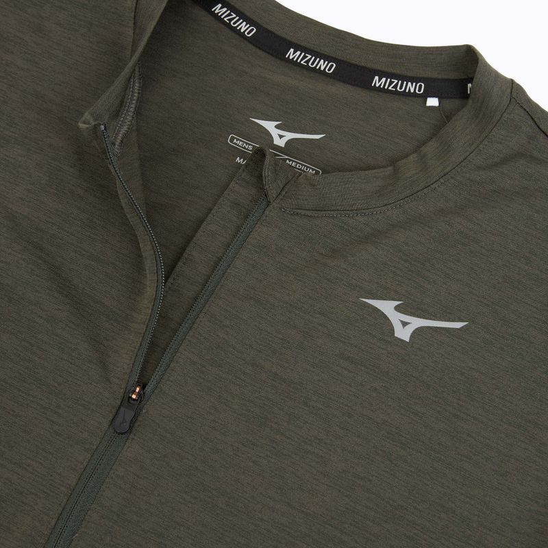 Кофта для бігу чоловіча Mizuno Core Impulse Half Zip Long Sleeve Tee forest night 3