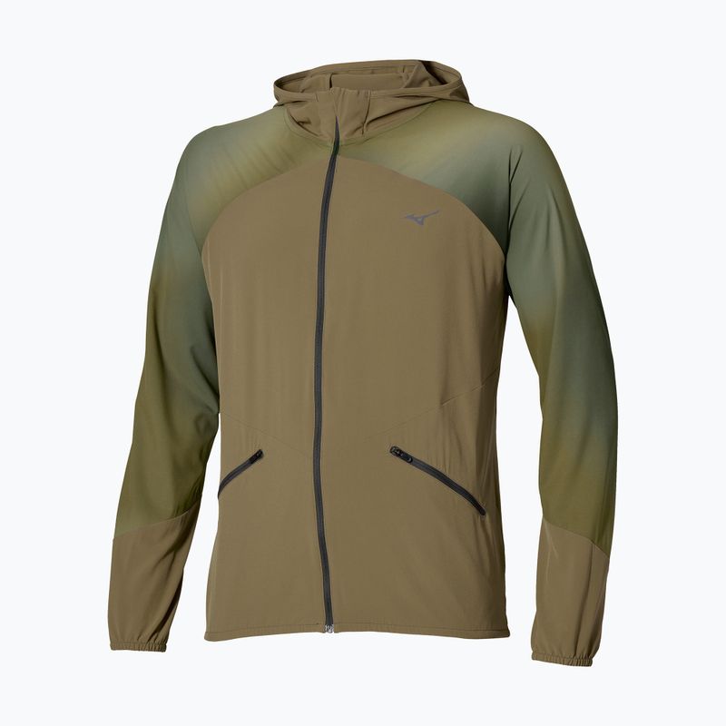 Куртка для бігу чоловіча Mizuno Active Alpha Hooded Jacket martini olive