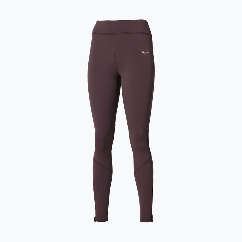 Лосини для бігу жіночі Mizuno Active Warmalite Long Tight raisin