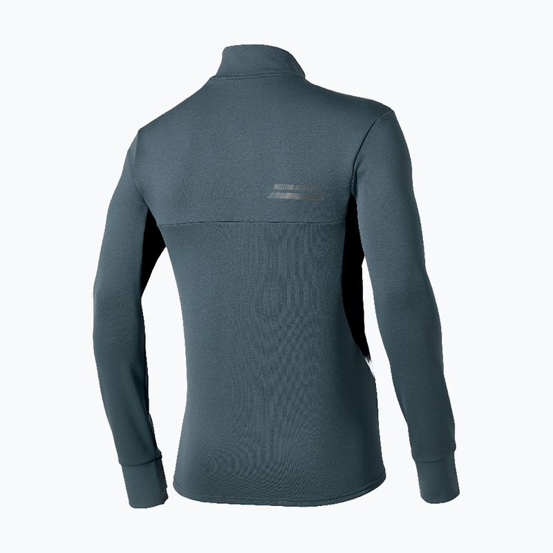 Кофта для бігу чоловіча Mizuno Active Warmalite Half Zip Long Sleeve Top dark slate 2