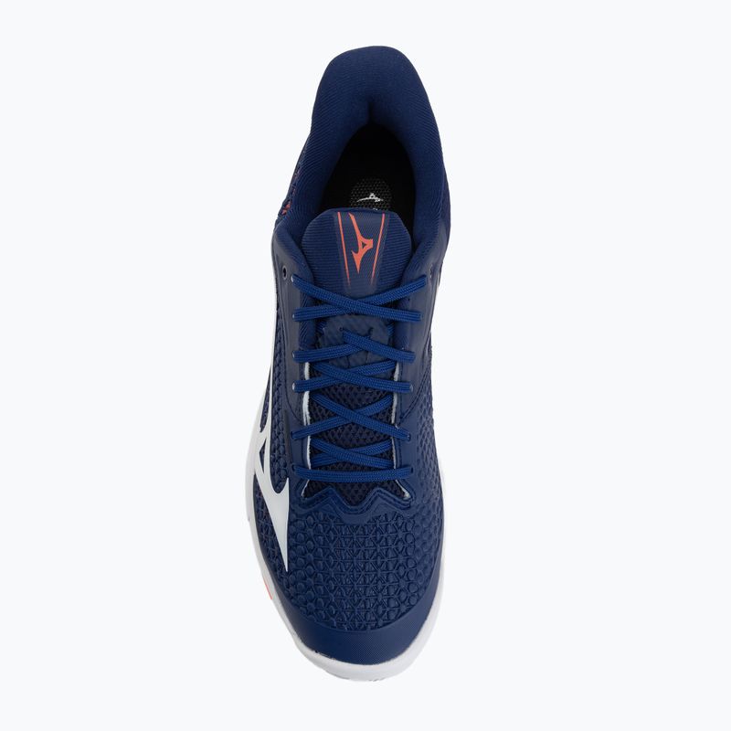 Кросівки тенісні чоловічі Mizuno Wave Exceed Tour 7 CC beacon blue/white/lava orange 5