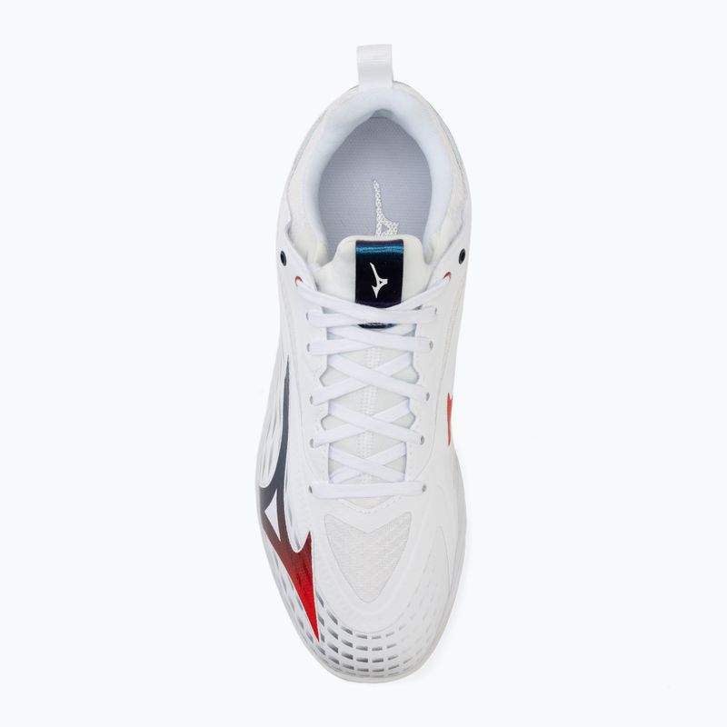 Кросівки тенісні чоловічі Mizuno Wave Drive Neo 4 white/insignia blue/orange 5