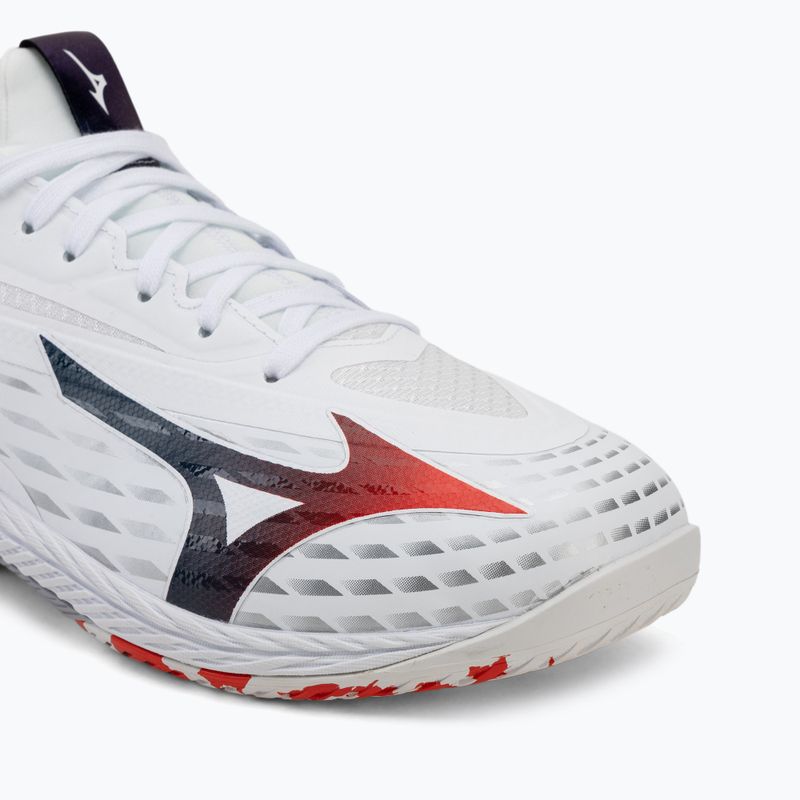 Кросівки тенісні чоловічі Mizuno Wave Drive Neo 4 white/insignia blue/orange 7