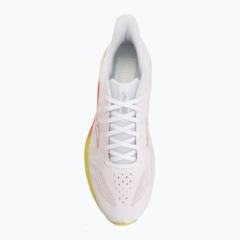 Кросівки для бігу чоловічі Mizuno Wave Skyrise 7 white/orange/evening primrose 5