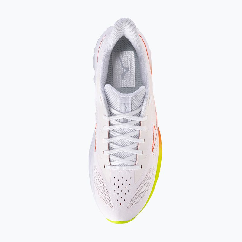 Кросівки для бігу чоловічі Mizuno Wave Skyrise 7 white/orange/evening primrose 5