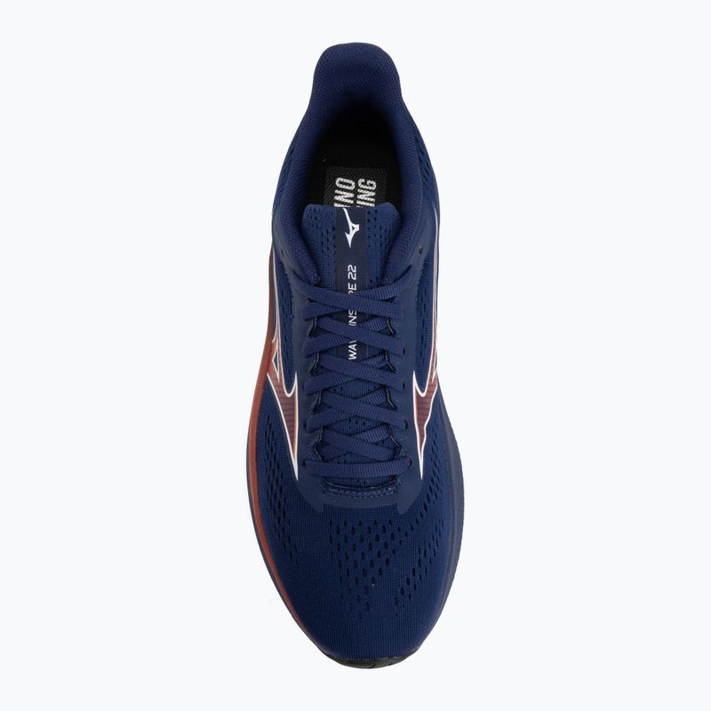 Кросівки для бігу чоловічі Mizuno Wave Inspire 22 beacon blue/tomato puree/firecracker 5