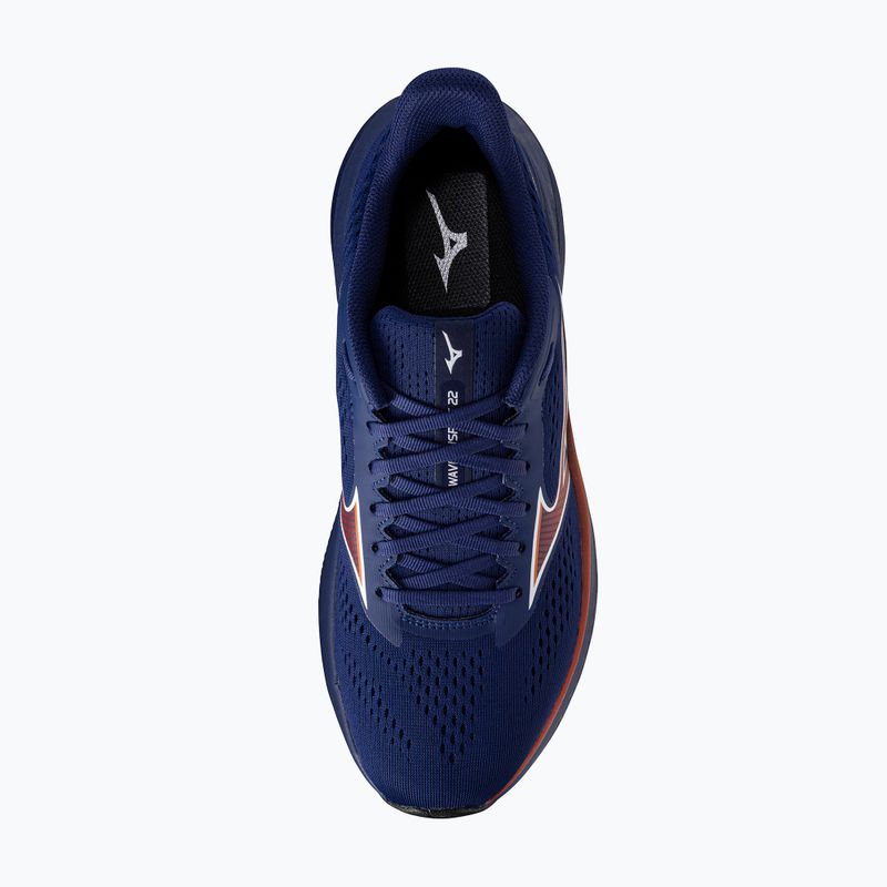 Кросівки для бігу чоловічі Mizuno Wave Inspire 22 beacon blue/tomato puree/firecracker 5