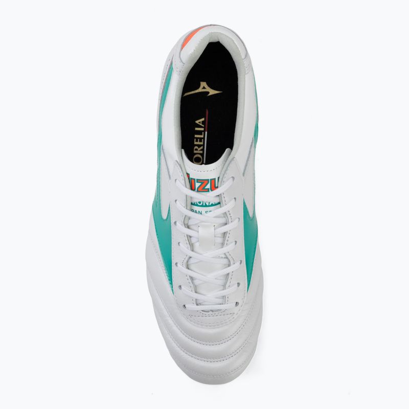 Кросівки футбольні Mizuno Morelia II Japan FG white/arcadia/lava orange 5