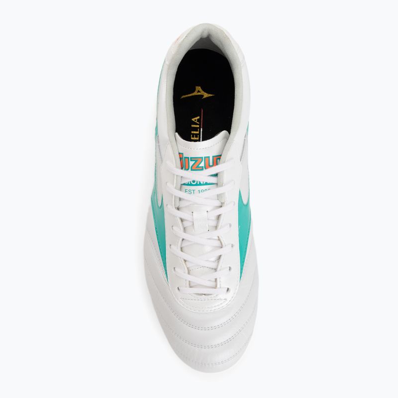 Кросівки футбольні Mizuno Morelia II Elite FG white/arcadia/lava orange 5
