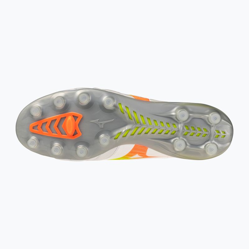 Кросівки футбольні Mizuno Monarcida Neo III Elite FG white/evening primrose/lava orange 2