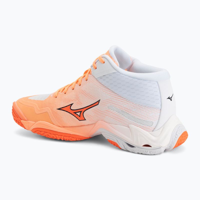 Кросівки волейбольні Mizuno Wave Lightning Elite Mid Flamingo Coral/Lava Orange/White 3