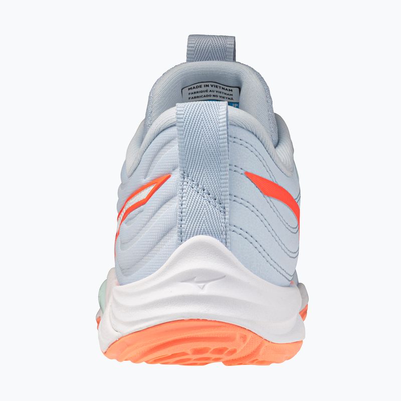 Кросівки волейбольні жіночі Mizuno Wave Momentum Elite blue finch/white/lava orange 3