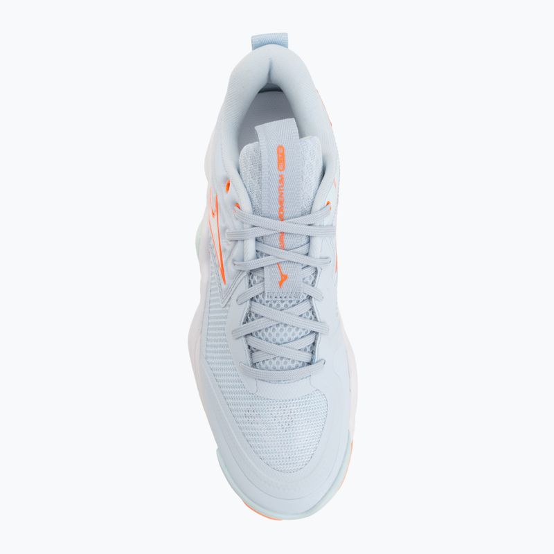 Кросівки волейбольні жіночі Mizuno Wave Momentum Elite blue finch/white/lava orange 5