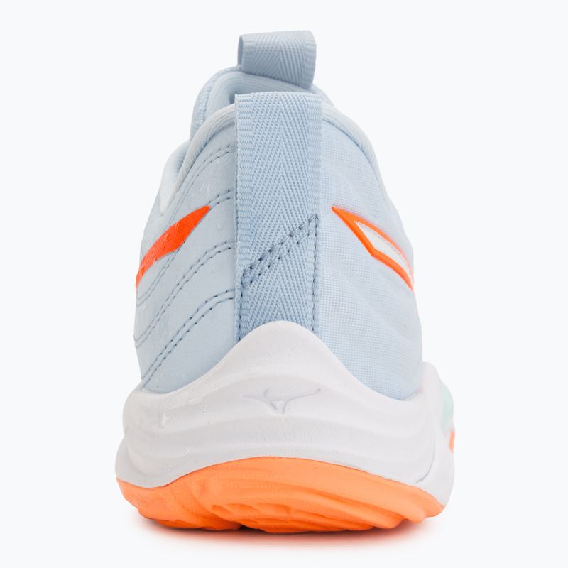 Кросівки волейбольні жіночі Mizuno Wave Momentum Elite blue finch/white/lava orange 6