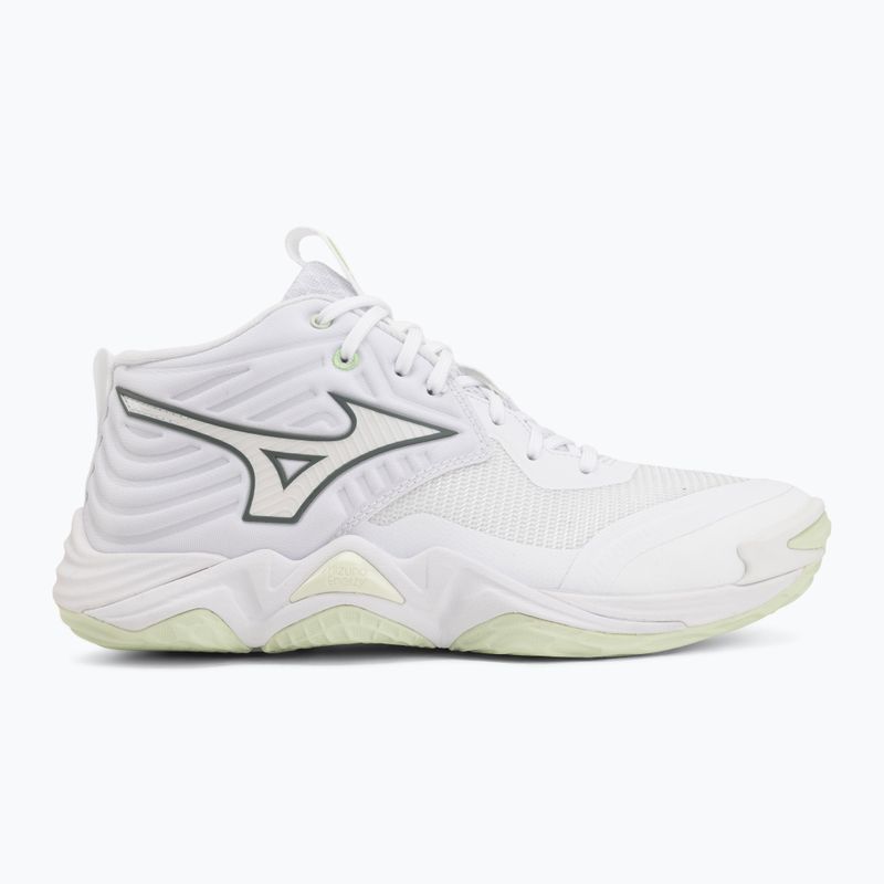 Кросівки волейбольні жіночі Mizuno Wave Momentum Elite Mid white/balsam green/ambrosia 2