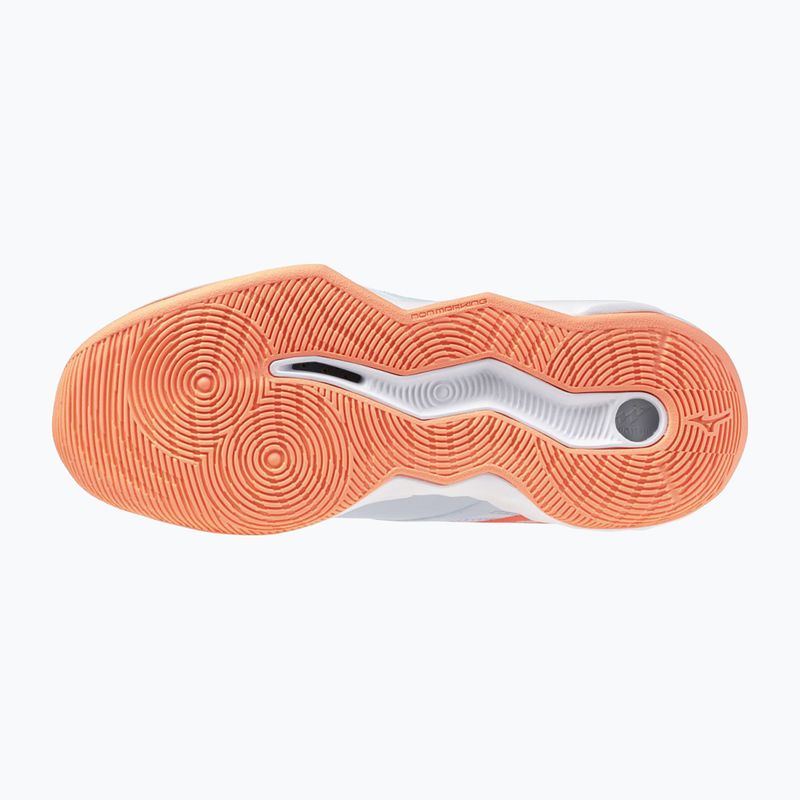 Кросівки волейбольні жіночі Mizuno Wave Momentum Pro blue finch/lava orange/flamingo coral 4