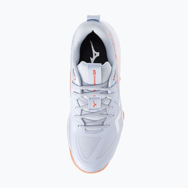 Кросівки волейбольні жіночі Mizuno Wave Momentum Pro blue finch/lava orange/flamingo coral 5