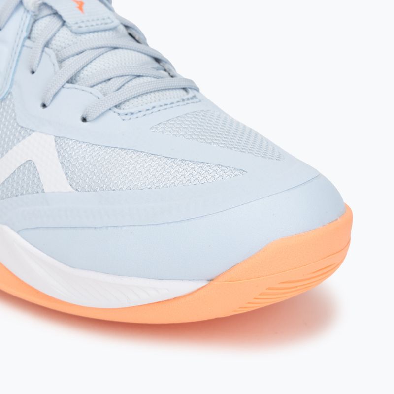Кросівки волейбольні жіночі Mizuno Wave Momentum Pro blue finch/lava orange/flamingo coral 7