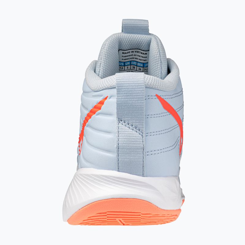 Кросівки волейбольні жіночі Mizuno Wave Momentum Pro Mid blue finch/lava orange/flamingo coral 3