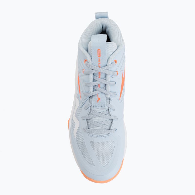 Кросівки волейбольні жіночі Mizuno Wave Momentum Pro Mid blue finch/lava orange/flamingo coral 5