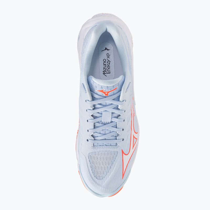 Кросівки волейбольні жіночі Mizuno Wave Lightning Elite blue finch/white/lava orange 5