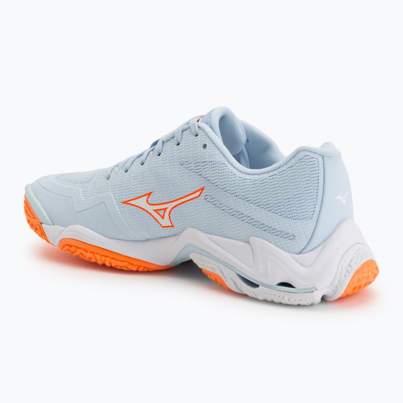 Кросівки волейбольні жіночі Mizuno Wave Lightning Elite blue finch/white/lava orange 3