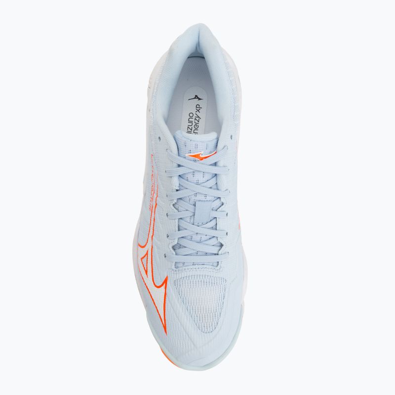 Кросівки волейбольні жіночі Mizuno Wave Lightning Elite blue finch/white/lava orange 5