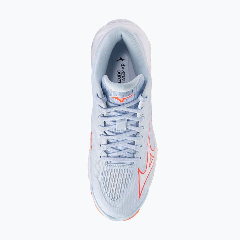 Кросівки волейбольні жіночі Mizuno Wave Lightning Elite Mid blue finch/whitelava orange 5