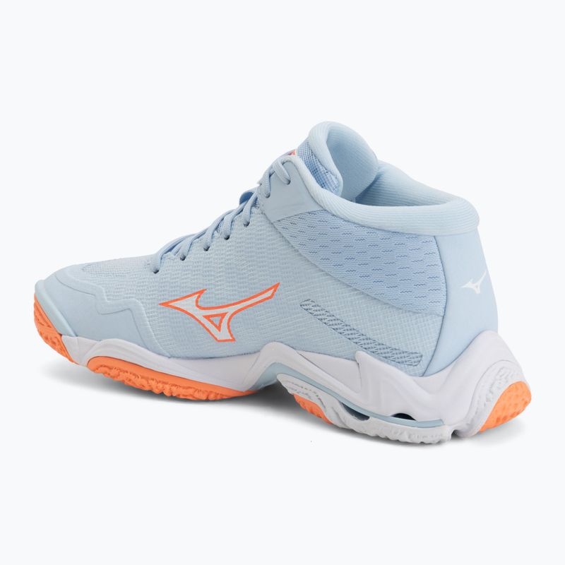 Кросівки волейбольні жіночі Mizuno Wave Lightning Elite Mid blue finch/whitelava orange 3