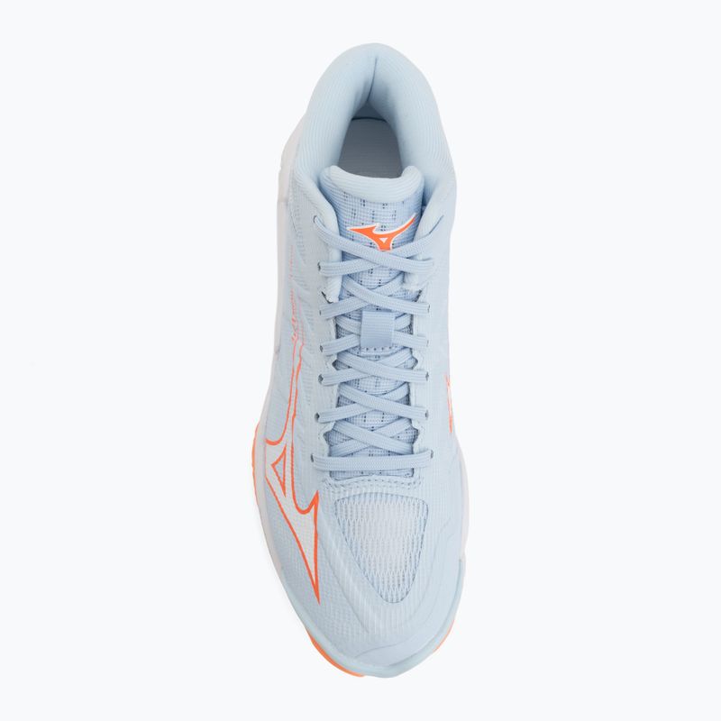 Кросівки волейбольні жіночі Mizuno Wave Lightning Elite Mid blue finch/whitelava orange 5