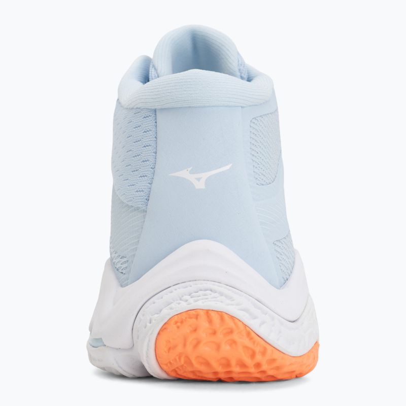 Кросівки волейбольні жіночі Mizuno Wave Lightning Elite Mid blue finch/whitelava orange 6