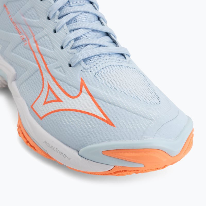 Кросівки волейбольні жіночі Mizuno Wave Lightning Elite Mid blue finch/whitelava orange 7