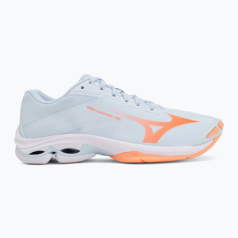 Кросівки волейбольні жіночі Mizuno Wave Lightning Pro blue finch/lava orange/flamingo coral 2