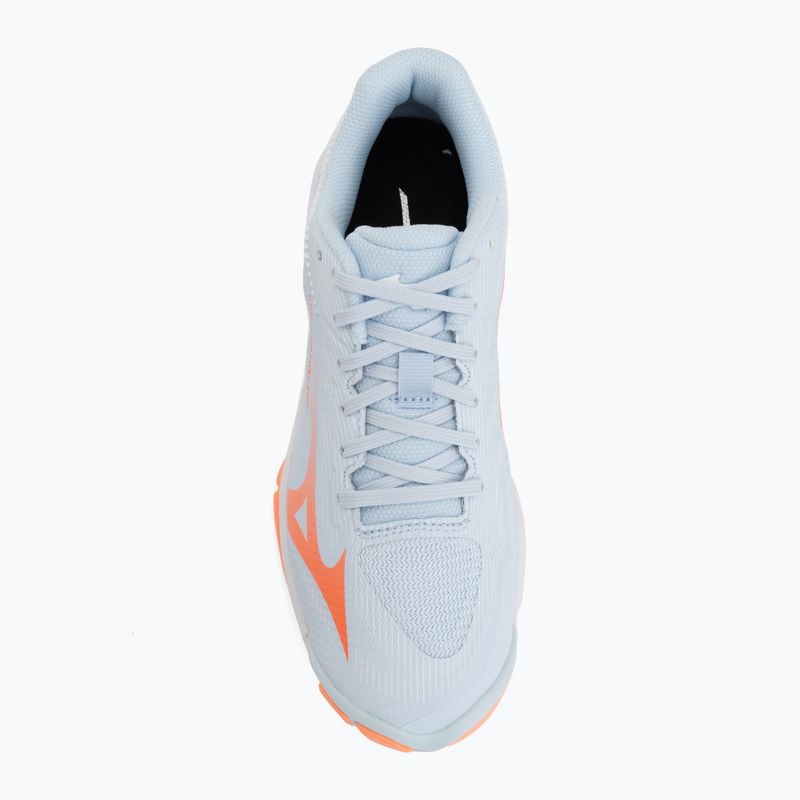 Кросівки волейбольні жіночі Mizuno Wave Lightning Pro blue finch/lava orange/flamingo coral 5