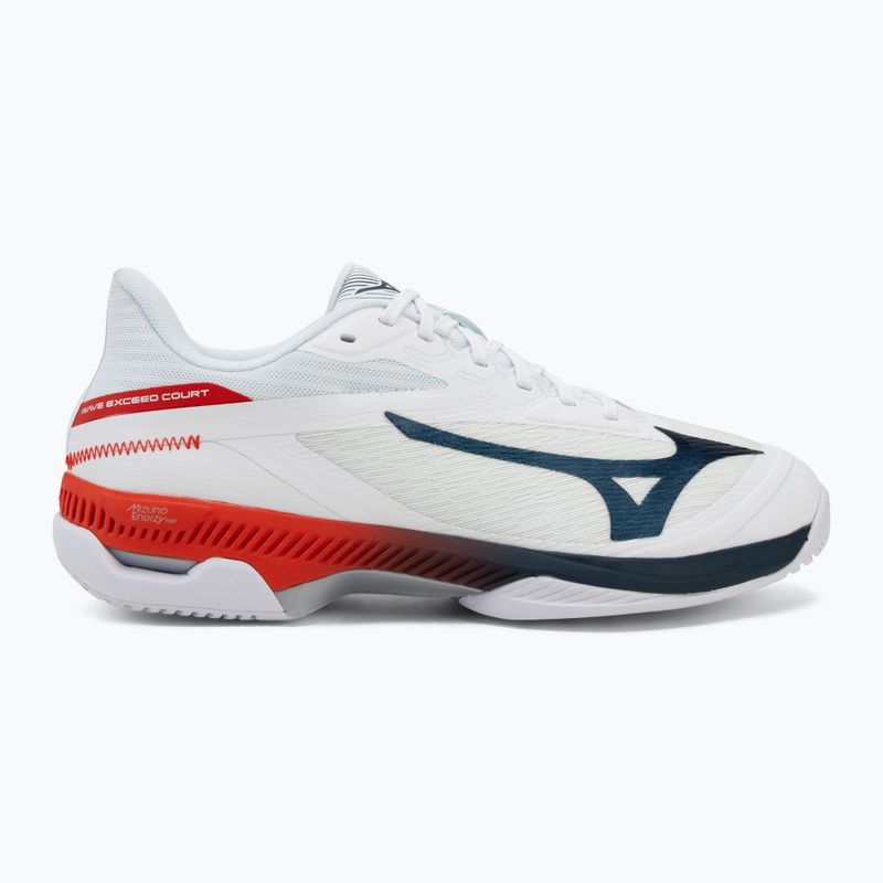 Кросівки тенісні чоловічі Mizuno Wave Exceed Court AC white/insignia blue/orange 2