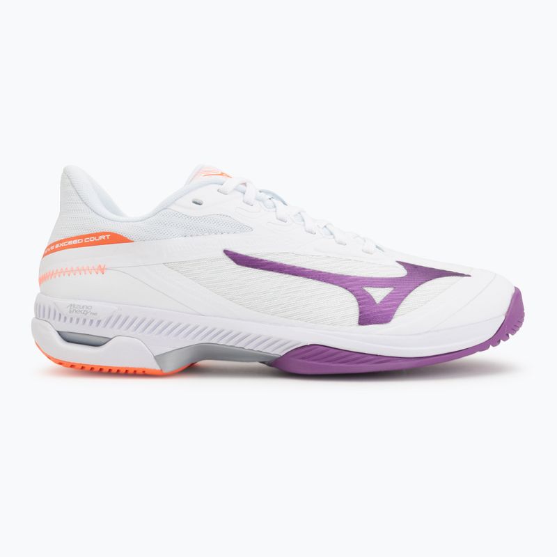 Кросівки тенісні жіночі Mizuno Wave Exceed Court AC white/dahlia/lava orange 2