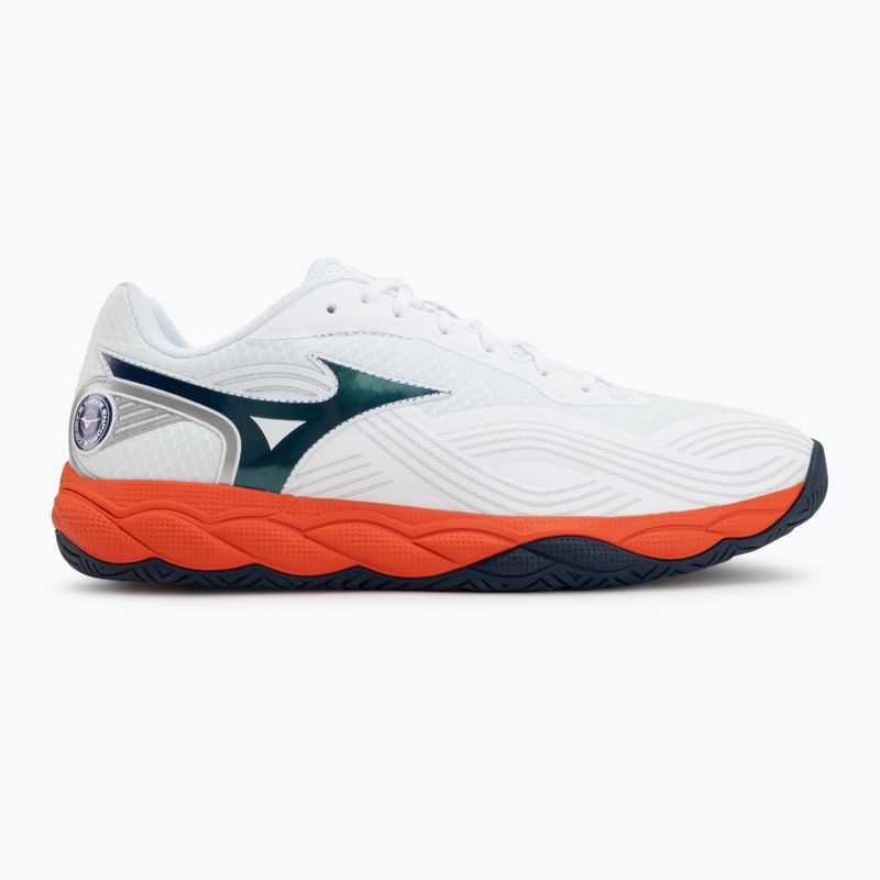 Кросівки тенісні чоловічі Mizuno Wave Enforce Court 2 AC white/insignia blue/orange 2