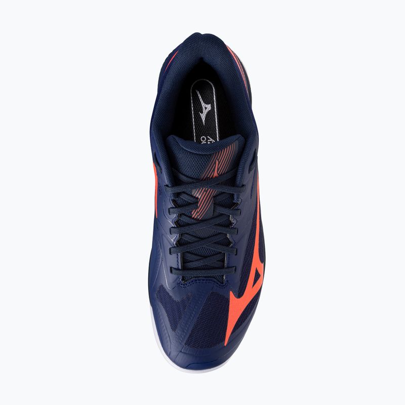 Кросівки тенісні чоловічі Mizuno Wave Exceed Court CC beacon blue/lava orange/white 5