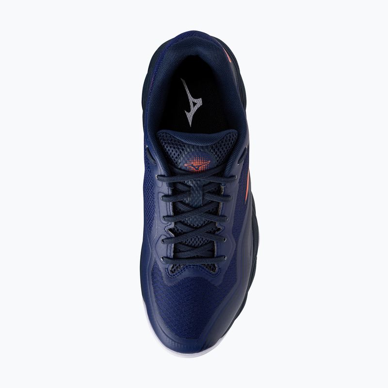 Кросівки тенісні чоловічі Mizuno Wave Enforce Court 2 CC beacon blue/lava orange/white 5