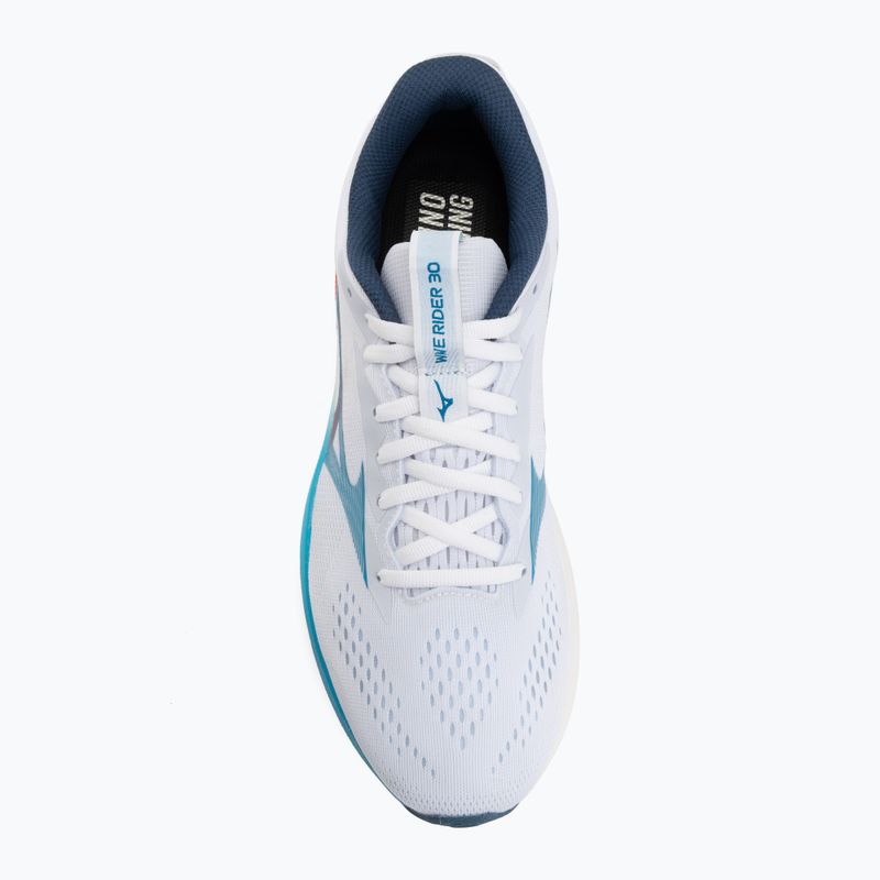 Кросівки для бігу чоловічі Mizuno Wave Rider 30 white/blue jewel/orange 5