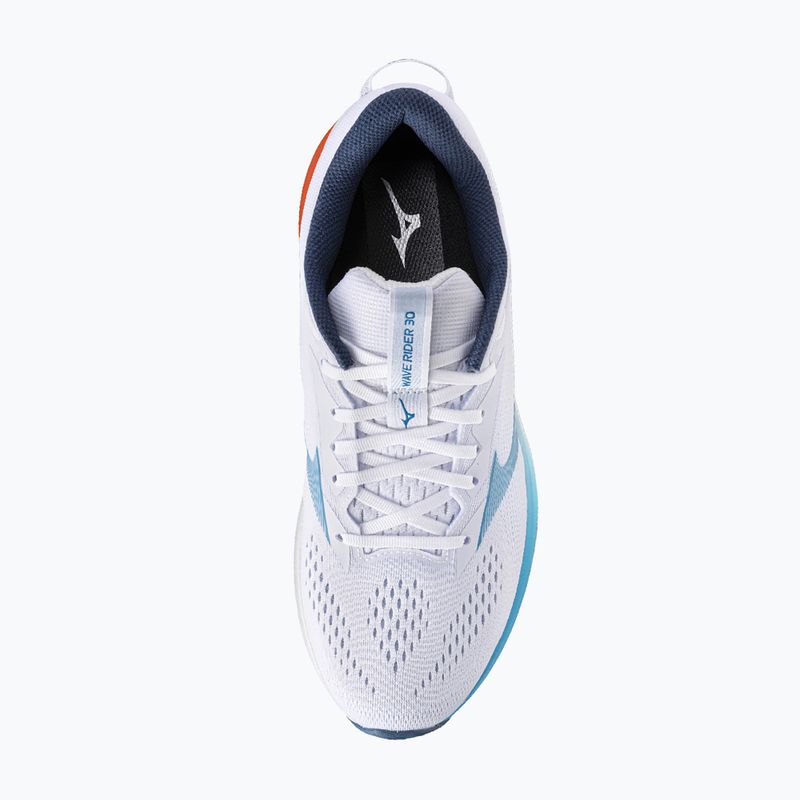 Кросівки для бігу чоловічі Mizuno Wave Rider 30 white/blue jewel/orange 5