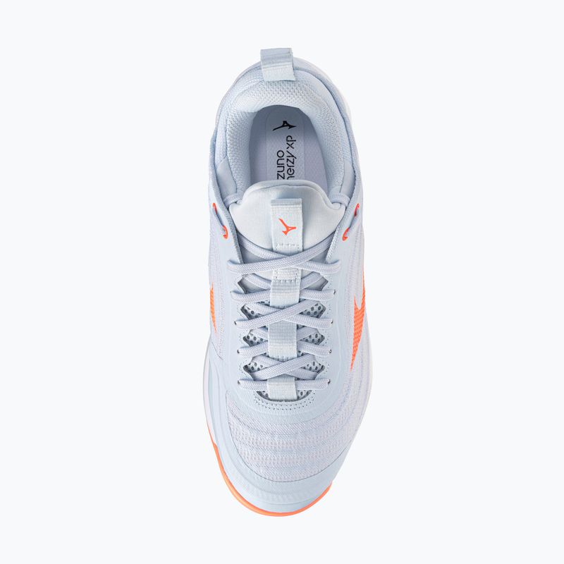 Кросівки волейбольні жіночі Mizuno Wave Luminous Elite blue finch/lava orange/flamingo coral 5