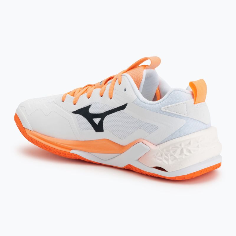 Кросівки гандбольні Mizuno Wave Stealth Neo 2.1 white/black/flamingo coral 3