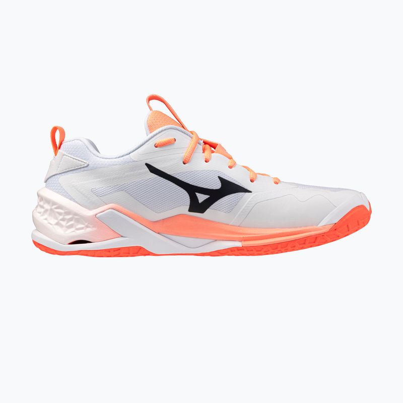 Кросівки гандбольні Mizuno Wave Stealth Neo 2.1 white/black/flamingo coral 2