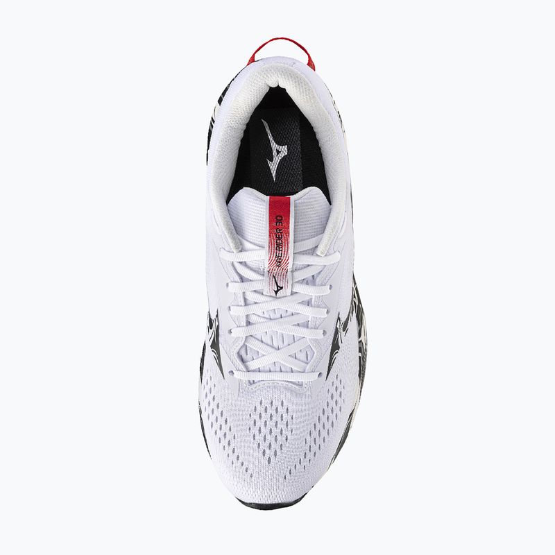 Кросівки для бігу чоловічі Mizuno Wave Rider 30 Disclosure white/black/high risk red 5